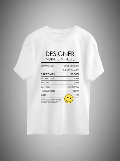 Designer Nutrition Facts T-shirt