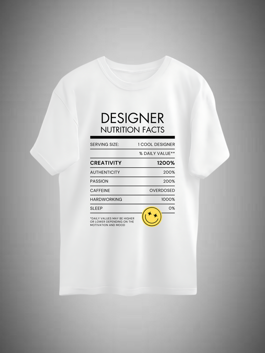 Designer Nutrition Facts T-shirt